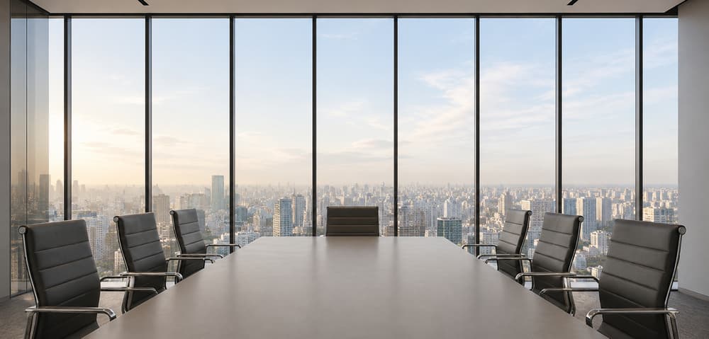 Boardroom representing private equity analysis